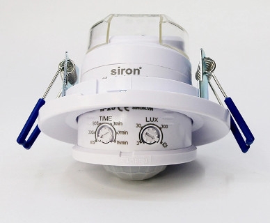 Công tắc cảm ứng chuyển động hồng ngoại âm trần tròn Siron Sr-SS001